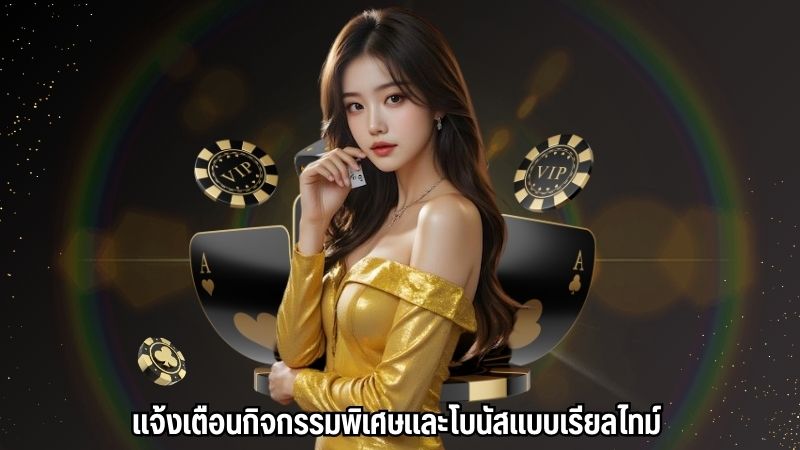 แจ้งเตือนกิจกรรมพิเศษและโบนัสแบบเรียลไทม์